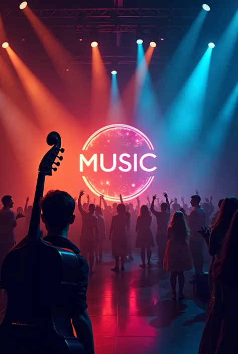 Create an image that is good advertising for a music school But make the logo