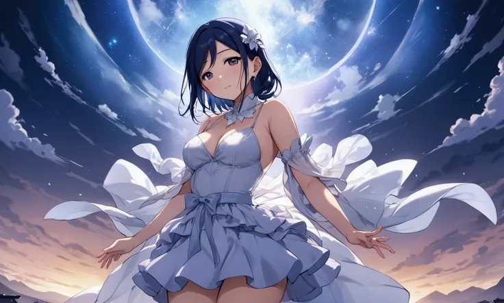 Love Live adult Kanan Matsuura, masterpiece, highest quality, figured, solo, transformed, fantastic background