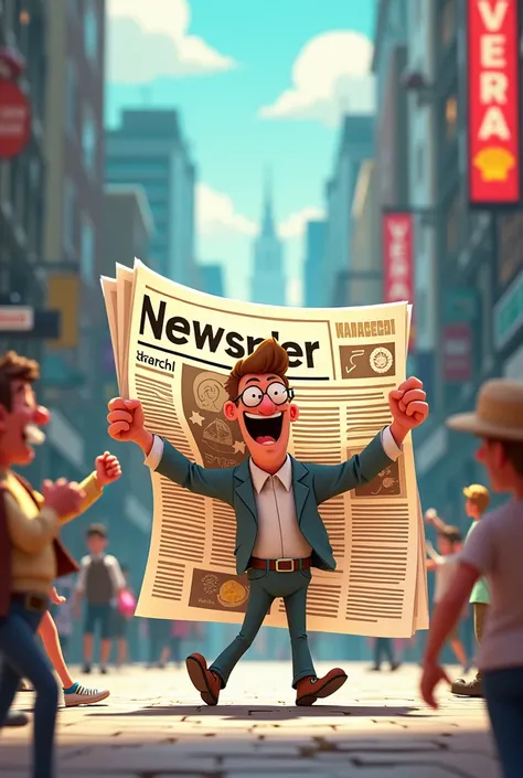 Create a newspaper animated