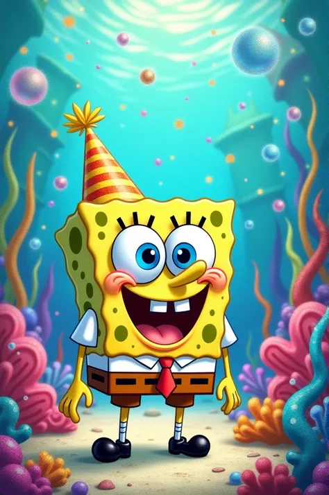 a spongebob birthday invitation 