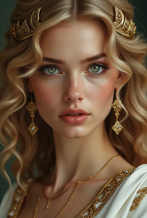 absurdrez, ultra detali, high qualiy, work of art, face detailed, gorgeous eyes(detailedeyes), greek mithology, goddess, hera , the queen of the gods, striking and captivating, features are classically beautiful, with high cheekbones, a face of perfect pro...