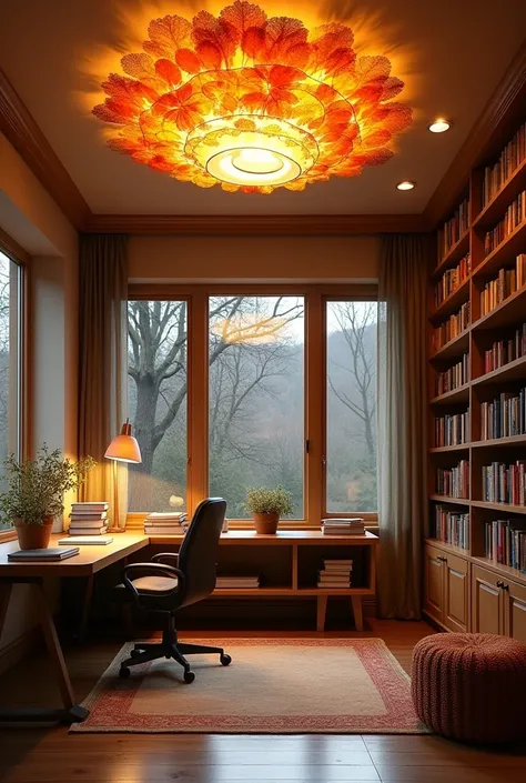 Build a smart study room with decorate fall celling light