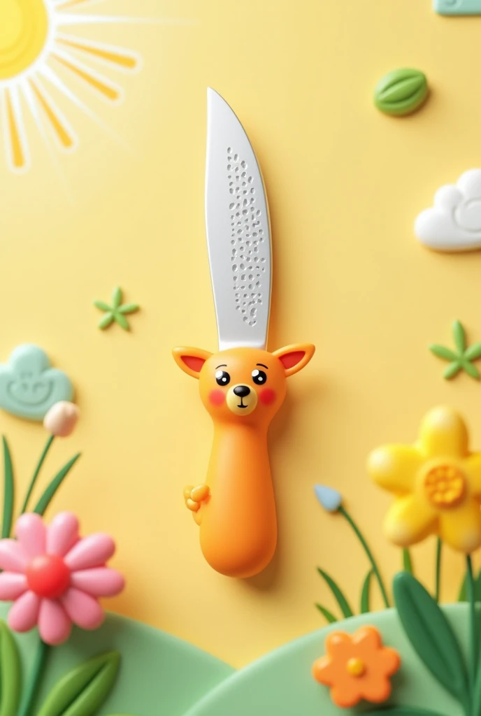 Knife with animal design for kids