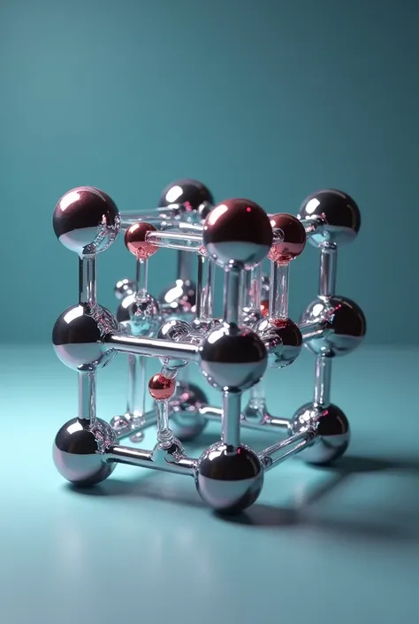 Create a base-centered monoclinic unit cell with atoms at its 8 ends and two at its top and bottom bases. 
