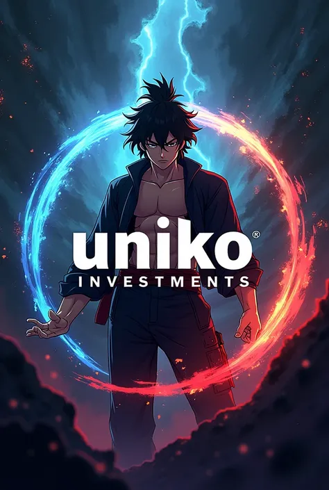 Logo that says Uniko investments in the middle of an anime Tanjirō Kamado