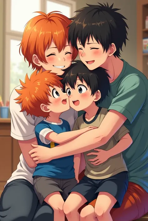 images of Hinata Shoyo and Tobio Kageyama&#39;s family with their children HAIKYU, They are both boys