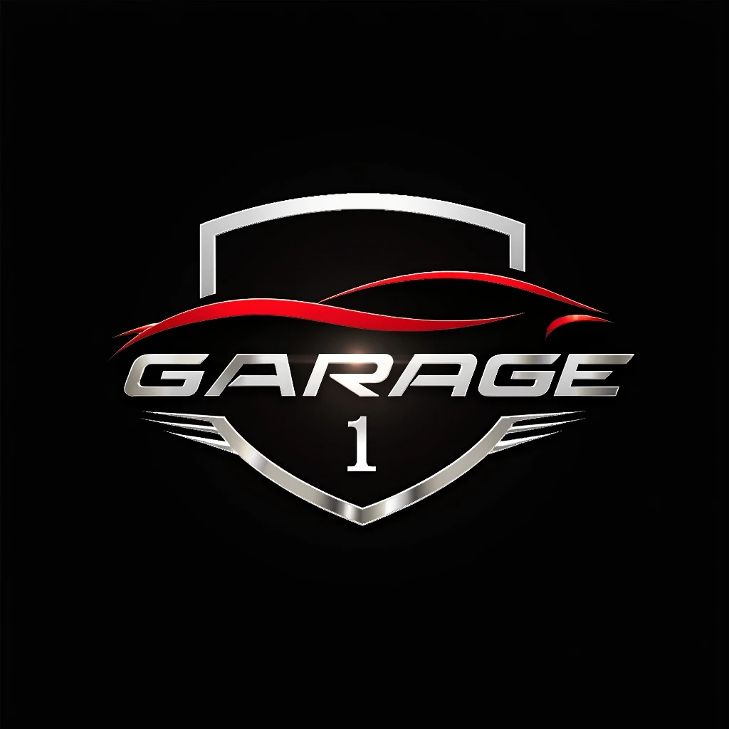 Logo for automotive aesthetics with the name "GARAGE G1". Related to well detailed car