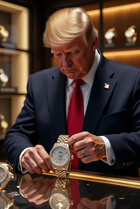 Donald Trump buying himself an ultra-expensive watch