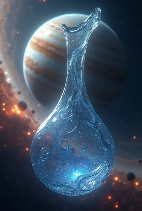 A Glass water pipe that is made out of Jupiters gas