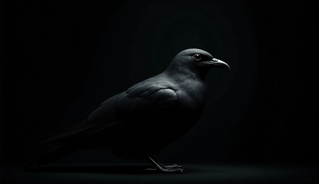 An Create a Images Bird
 Beautiful Right Side Black Background Closed 