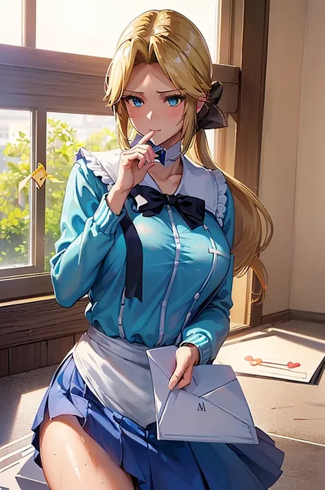 8k(((((I am giving you a letter called a love letter.)))))
Masterpiece 8k(Focus on the face) ((woman,The facial expression is accurate,Anime style face,greenish blue eyes )) Group (((((Location: School classroom))))) (((((The place is school))))) (((((woma...