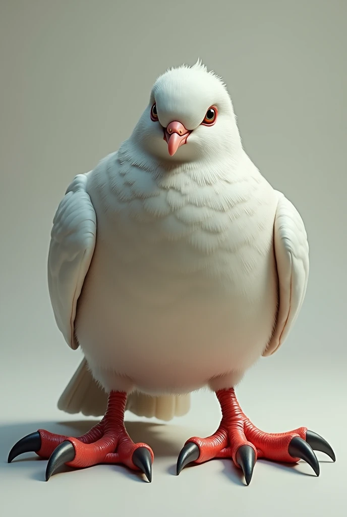 Make a pigeon with big nails on its feet like fighting cocks