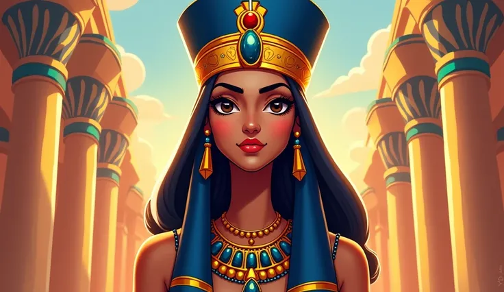 cartoon, digital art, beautiful woman, Egyptian queen, with jewelry on her body, style
in his kingdom of editing, cartoon, digital art