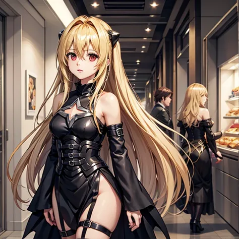 (masterpiece, best quality), intricate details,
1 girl, golden_darkness, long hair, very long hair, double sided up, hair accessory, medium breasts, hair intake, hair between eyes, golden_darkness, long hair, very long hair, double sided up, looking at vie...