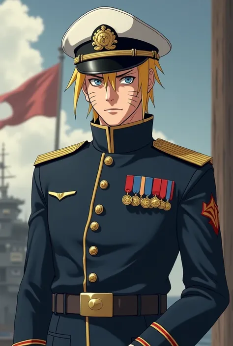 Naruto uzumaki in admiral rank navy clothing 