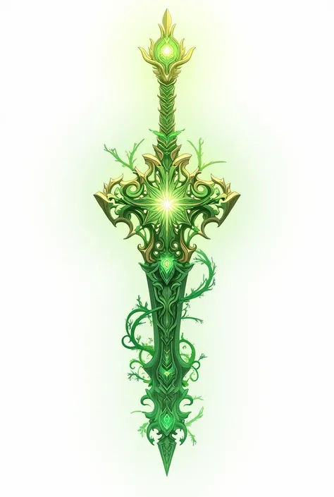 anime weapon of god of nature, power of nature, white background