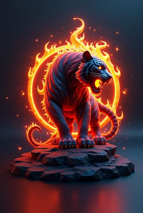 Make a 3D creative Logo 
for my Gaming firm MaaYaaVee
.. write brand name in Hindi..
theme should be gaming..
use flame or tiger siloute and make it creative