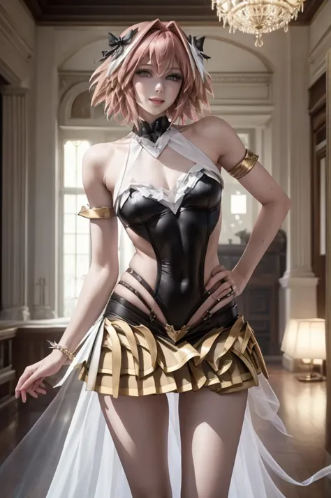 ((masterpiece)), ((best quality)), (detailed), astolfo, beautiful, beautifu and slim perfect body, slim body, really female, sli...