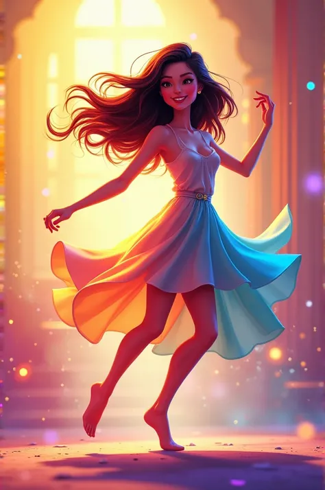 Dancing Girl for animated video 60 second 