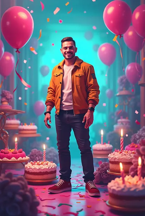 Create a birthday image celebrating my 41st birthday on tik tok man name Supply House so aa cena
