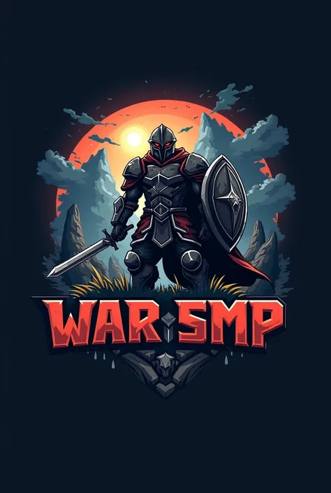 War smp logo minecraft with text