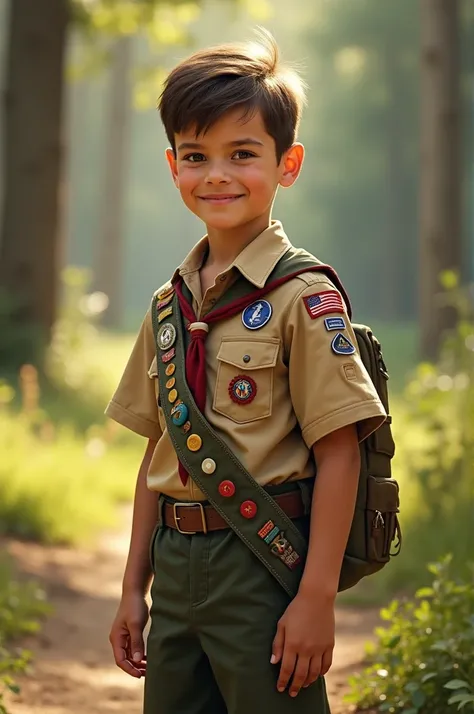 Boy in scout uniform