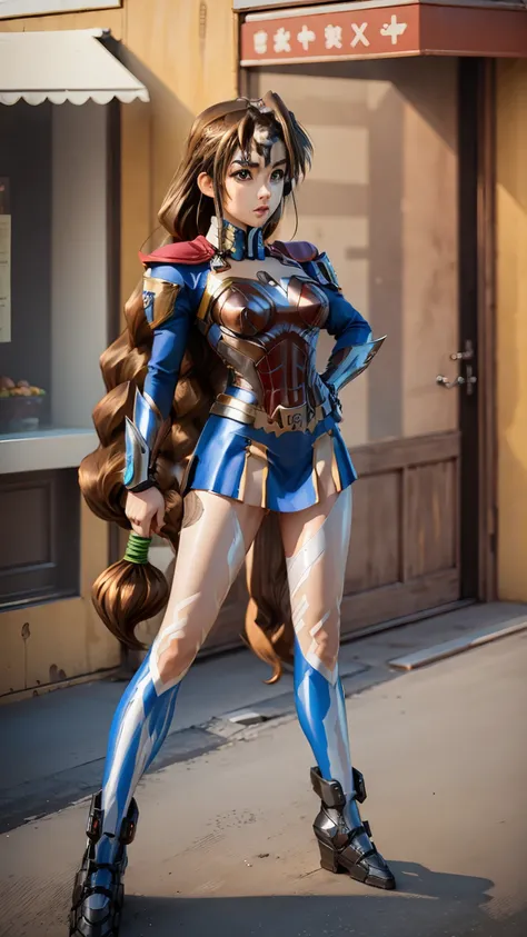 (((Full body photo))), Chizuru Sakaki, as a superhero, wonder woman, disfraz de wonder woman, sunny, prado, Greece