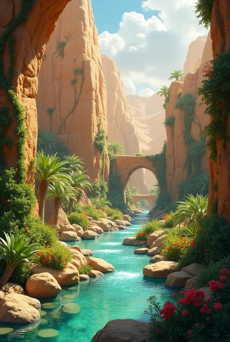 Desert themed Landscape with garden
