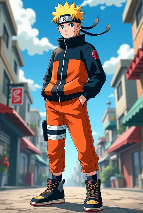 Naruto wearing nike jordan shoes