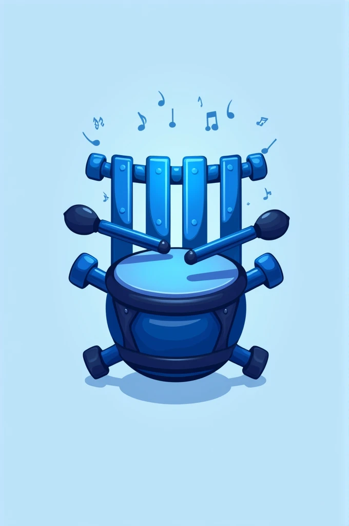 Blue Xylophone and Drum Logo