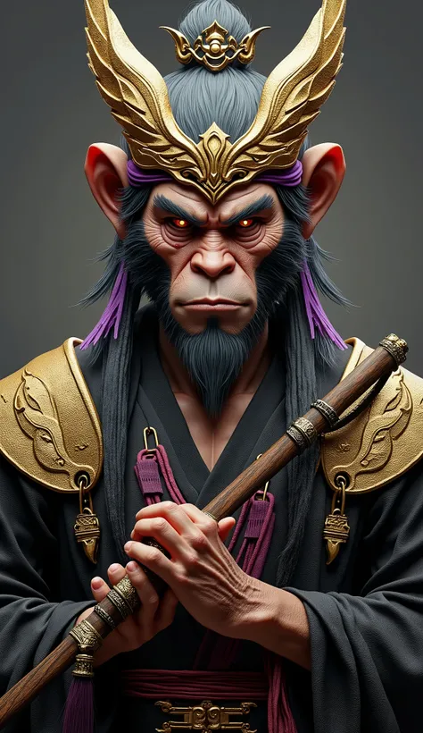 Very unified CG design，role conception，game《Black Myth：Wukong》重塑Wukong形象：Wukong的形象设计得更为冷峻、Vicissitudes，His face is well-defined，Strong lines，Revealing a kind of perseverance。The eyes are deep and sharp，As if able to see through everything in the world，See ...