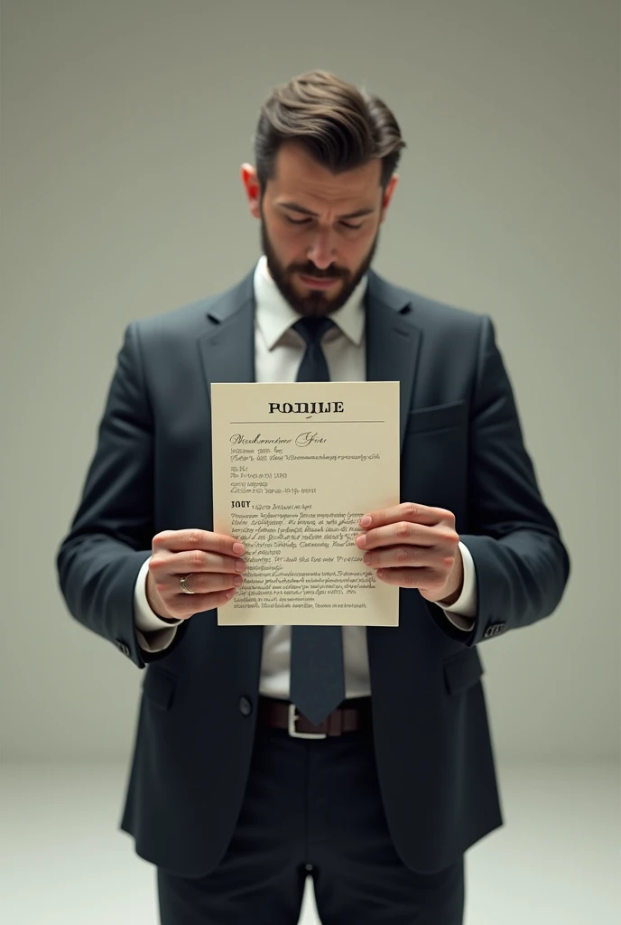 A guy holding a handwritten paper that says;profile number 112920785