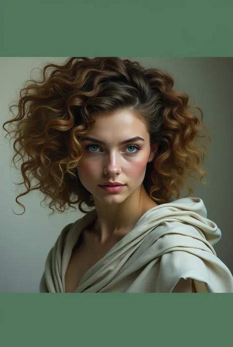 Makes her hair more blonde with curly hair. She is white. Her clothes are white and she wears a white cloak too.. The clothes are the same as she is now 