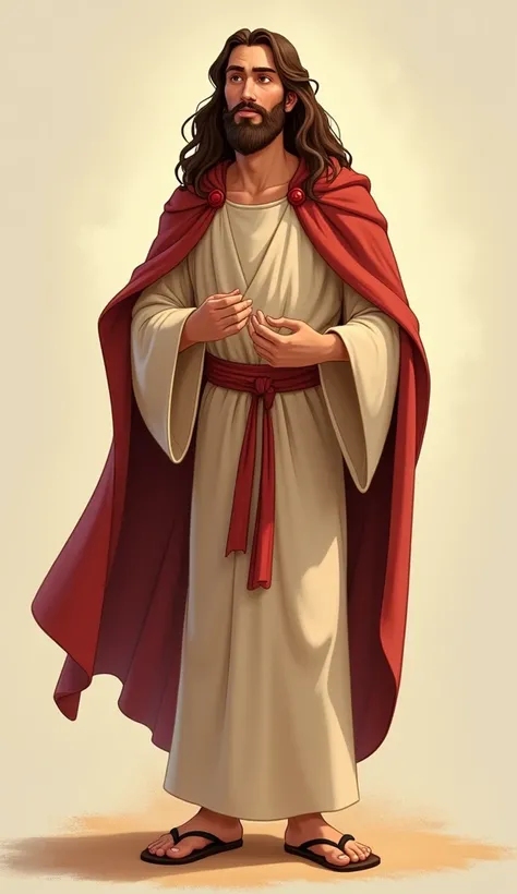 Jesus Christ,Traditional costumes,  Disney cartoon style, whole body