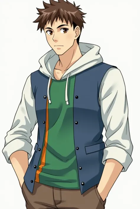 Kiyotaka is a tall and lean young man with brown hair, brown eyes, and a fair complexion. He is usually seen wearing a standard school uniform. Outside of school, he wears a white hoodie covering a green shirt with an orange stripe along with brown pants. ...