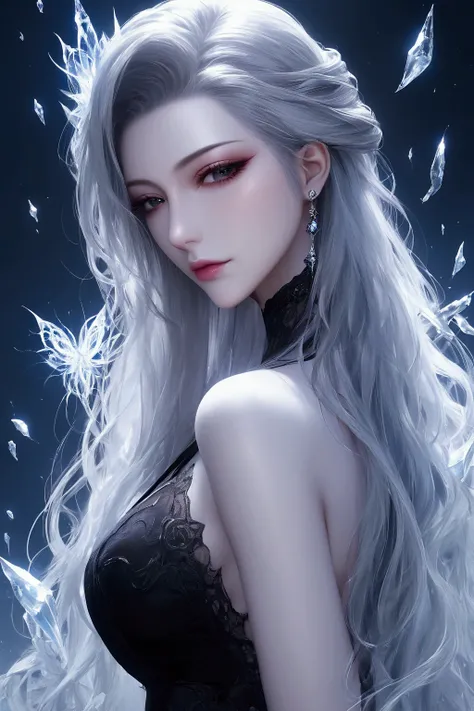 score_9, score_8_wonderful, score_7_wonderful,非常にbeautiful女性,Dark fantasy,God of the Underworld,(Pure white skin),(Pure white lips),Devil Eye,Mature Woman,Demon King,anime,Unreal beauty,Captivating eyes,beautiful化粧,One-point tattoo,(Glowing black eyes),Bla...