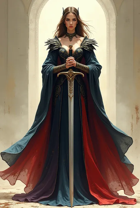 The Queen of Swords stands alone