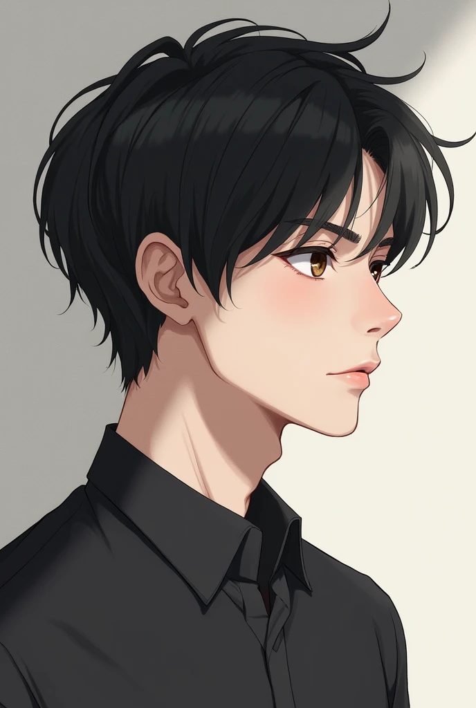 Yohikazu is relatively tall, standing at 56, with a decently fit build, but far from being athletic, black hair, dark brown eyes, and pale skin. His hair is kept neatly trimmed and styled be minimalistic and to stay out of his face, but still has volume on...