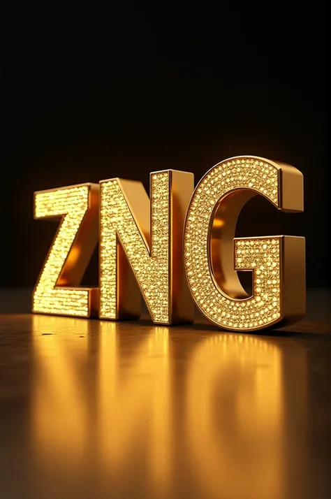 Écrit en 3D le nom en or diamant "zng business"veuillez lécrire comme demandé 