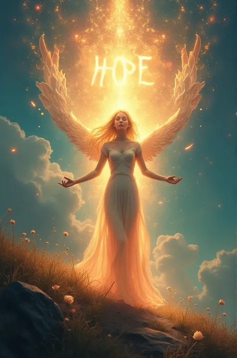 Creativity write the word HOPE