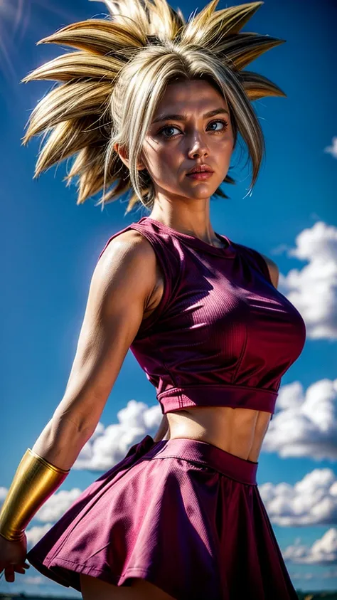 Kefla, super_Saiyan, pink clothes, halo