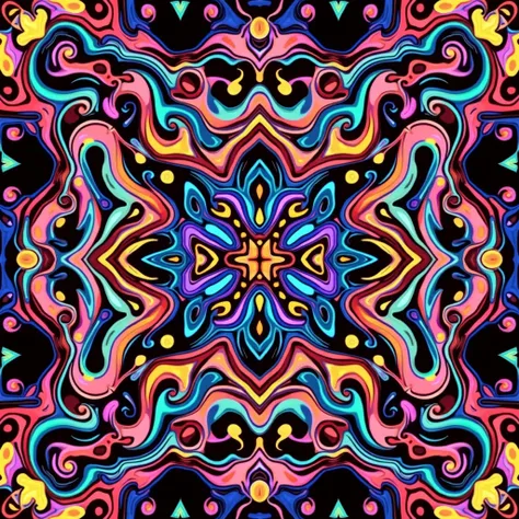 Psychedelic Art, Trippy Art, Colorful Abstract Psychedelic Art, mesmerizing visuals, Abstract Pattern, PLAYBOY PLAYMATE, Vector Art, Vector art with a playmate motif, 