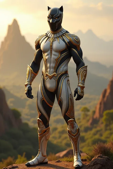 black panther white and gold outfit 