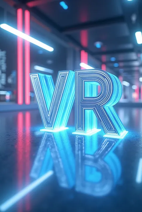 Hi there, Create an image with the letters VR in the center, the transparent background and a 4k quality
