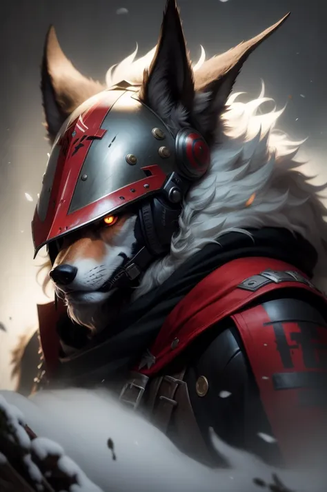 A wolf king , soldier helmet