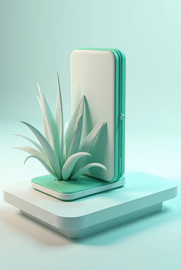 A cell phone with a Cyan-Green and White Bajarete sticking out of the screen