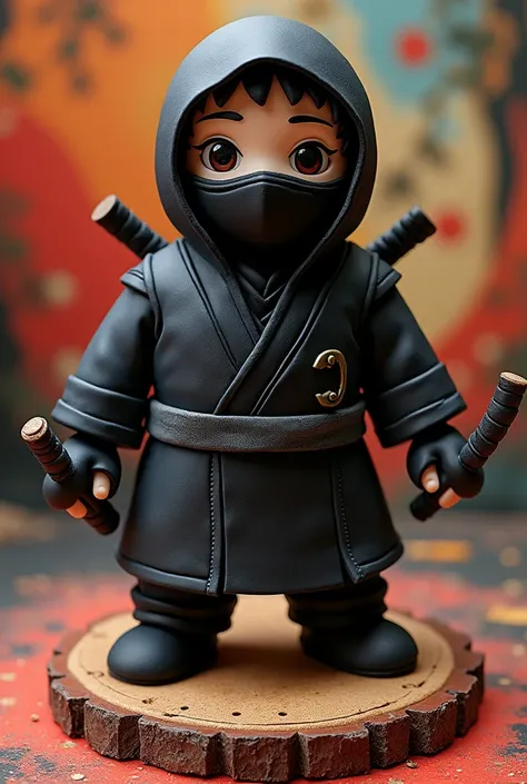 Ninja cake with nunchakus 