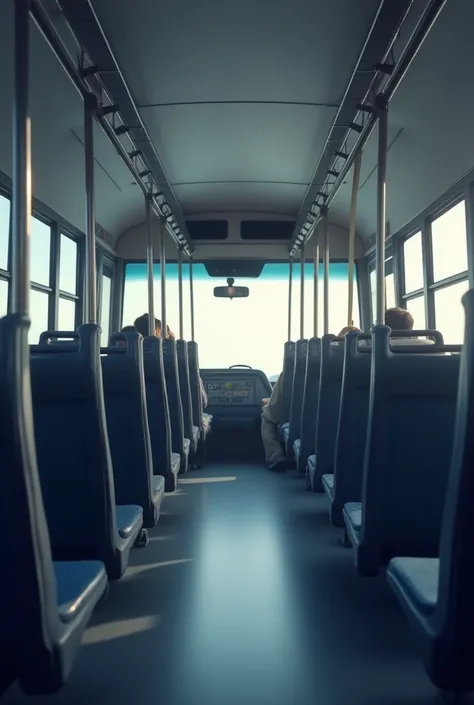 Empty bus inside view 