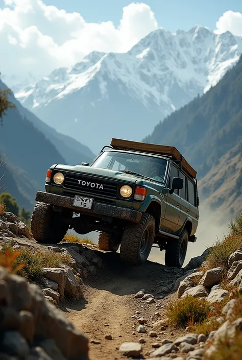 Toyota 1988
 land cruiser climbing hills in nepal 
