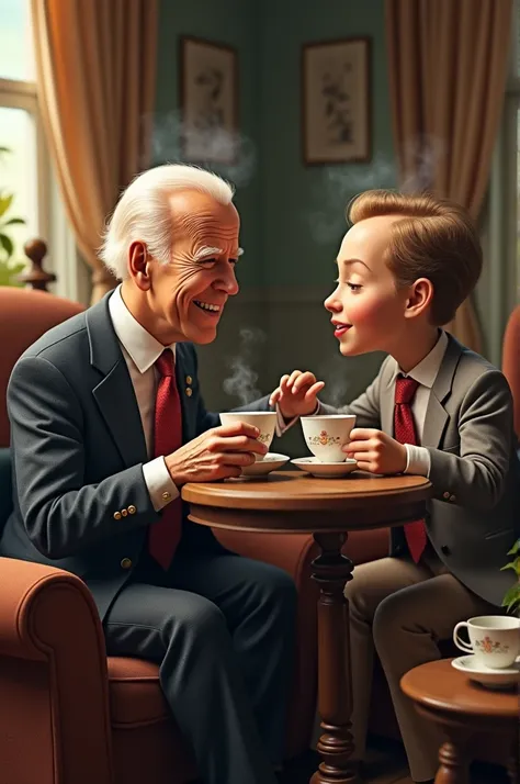 Joe Biden drinking Tea with Bjden